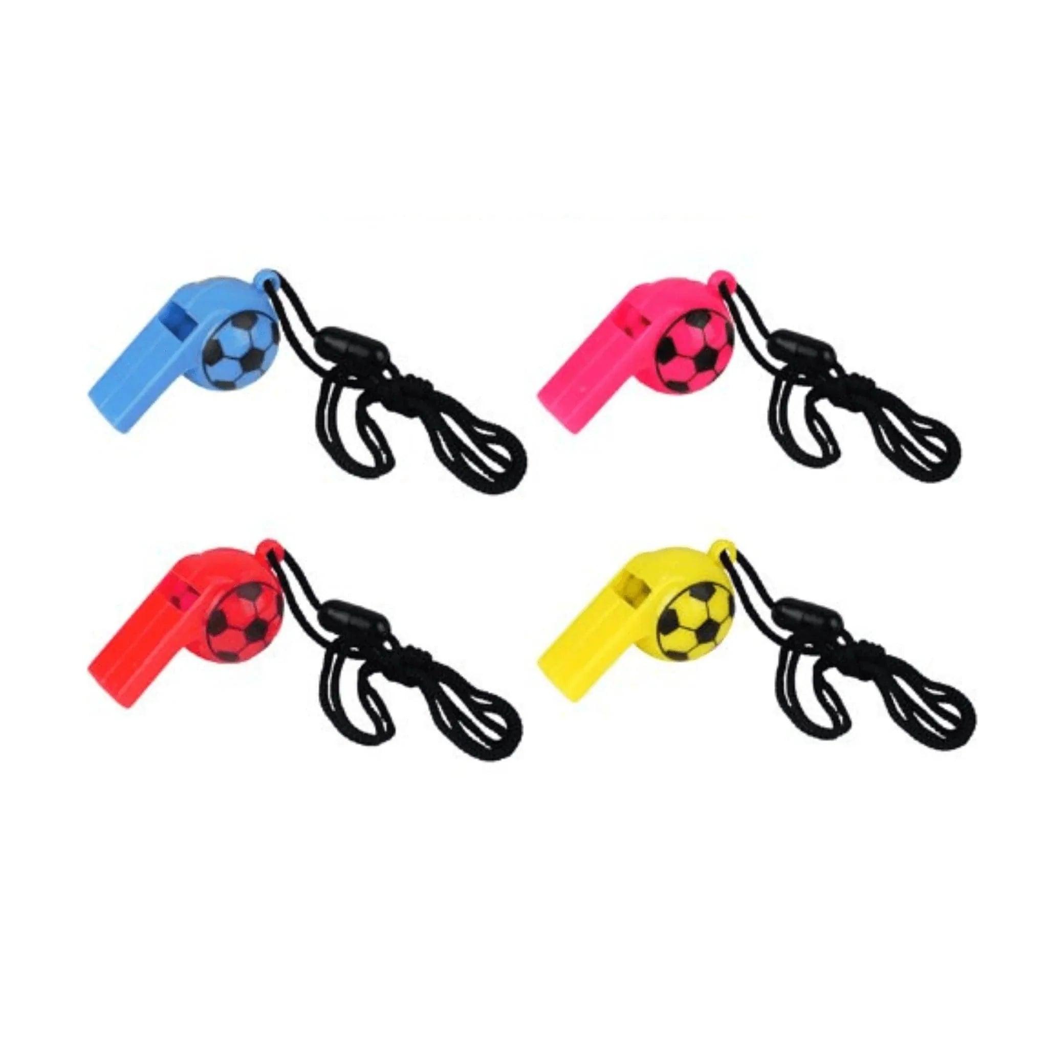 Plastic Football Whistle (5.5cm) With Cord - PoundToys